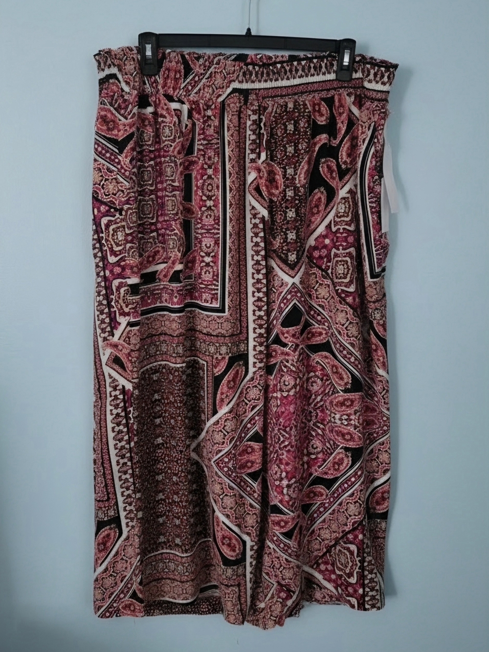 Rose & Olive Pink Paisley Patchwork Swim Coverup Pants